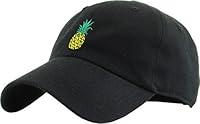 Algopix Similar Product 6 - KBSV021 BLK Pineapple Dad Hat Baseball