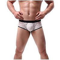 Algopix Similar Product 3 - Pan Hui Mens Soft Sheer Mesh Bulge