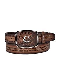 Algopix Similar Product 9 - Cuadra mens western belt in genuine