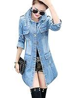 Algopix Similar Product 4 - Tanming Womens Casual Lapel Slim Long