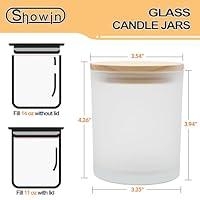 Craft & Venture Candle Jars for Making Candles - 6 Pack, 10oz Glass Jar with Bamboo Lids, Matte Black, Empty Candle Containers - Candle Vessels for