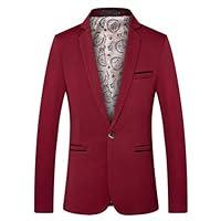 Algopix Similar Product 3 - Mens Blazers Slim Fit with Sequins Red