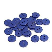 Algopix Similar Product 4 - 25 x Plain Round Navy Blue 15mm Resin