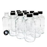 Algopix Similar Product 17 - Pack of 12 4 oz Clear Boston Round