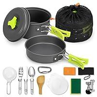 Algopix Similar Product 7 - Rlrueyal 15pcs Camping Cookware Mess