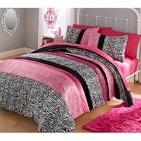 Algopix Similar Product 3 - PA Teen Girl Black Pink Supersoft Zebra