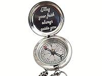 Algopix Similar Product 15 - Engraved Silver Compass Custom