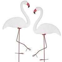 Algopix Similar Product 13 - White Flamingo Yard Decorations Pack of