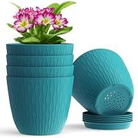 Algopix Similar Product 3 - WSMKSZ 6 inch Plant Pots 5 Pack Flower