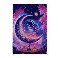 Algopix Similar Product 19 - Latch Hook Kit DIY Moon Print Rug