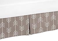 Algopix Similar Product 1 - Arrow Print Gray Toddler Bed Skirt for
