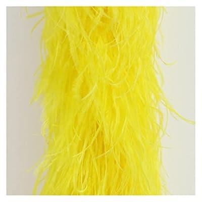 15 Yellow Feather Plume Mardi Gras Decoration Accessory