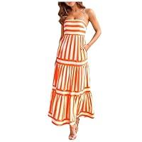 Algopix Similar Product 20 - Womens Striped Back Smocked Maxi Dress