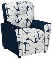 Algopix Similar Product 18 - Kidz World Anchors Navy Kids Recliner