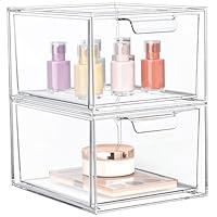 MAGICLULU 3 pcs desk organizer drawers storage box stacking storage bins  jewelry organizer for drawer container multi-layer office plastic box  desktop