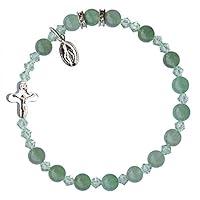 Algopix Similar Product 3 - Green Jade 6mm Rosary Bracelet