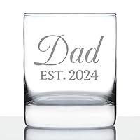 Algopix Similar Product 18 - Dad Est 2024  New Father Whiskey Rocks