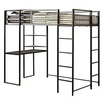 Algopix Similar Product 11 - Benjara Benzara Metal Loft Bed with