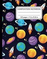 Algopix Similar Product 5 - Cute Outer Space Composition Notebook