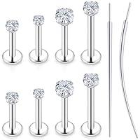 Algopix Similar Product 9 - Oicctyzio Nose Rings Studs 18g Flat