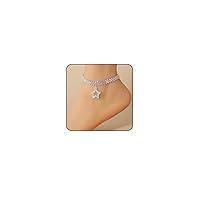 Algopix Similar Product 15 - Diamond Anklets for Women Silver Ankle