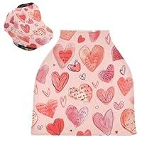 Algopix Similar Product 6 - Kigai Pink Heart Baby Car Seat Covers