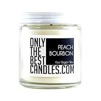 Algopix Similar Product 8 - Peach Bourbon 4oz Candle  Glass Jar