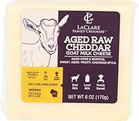 Algopix Similar Product 4 - LACLARE FARM Aged Raw Goat Cheddar, 6 OZ
