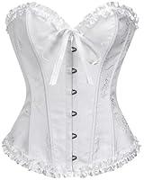 Algopix Similar Product 11 - SZIVYSHI Brilliant White Corset Top for