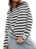 Algopix Similar Product 14 - Tankaneo Womens Striped Shirt Long