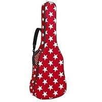 Algopix Similar Product 7 - ASEDRFgt White Stars on Red Guitar Bag