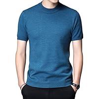 Algopix Similar Product 6 - Mens Basic Crew Neck Short Sleeve Mock