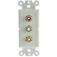 Algopix Similar Product 18 - Decora Wall Plate Insert White 3 RCA