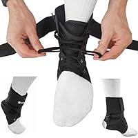 Algopix Similar Product 7 - Copper Compression Lace Up Ankle Brace