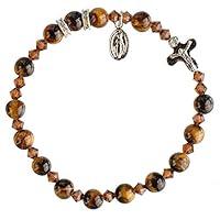 Algopix Similar Product 2 - Tiger Eye 6mm Rosary Bracelet