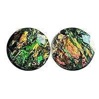 Algopix Similar Product 9 - Dark Fire Opal Resin Stud Earrings 