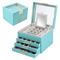 Algopix Similar Product 1 - ASINGYER Jewelry Box with Glass Lids4