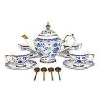 Algopix Similar Product 18 - ACMLIFE Bone China Tea Set with Teapot