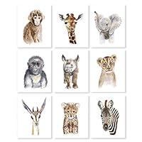 Algopix Similar Product 19 - Safari Nursery Print Set of 9 Prints