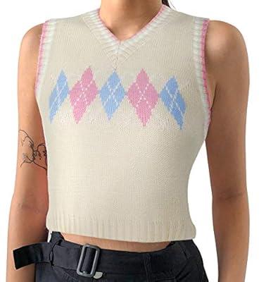 Adaptive Girls Argyle Sweater Vest, Adaptive Knitwear