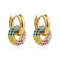 Algopix Similar Product 3 - CiNily Chunky Hoop Earrings for Women