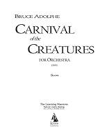 Algopix Similar Product 15 - Carnival of the Creatures: for Orchestra