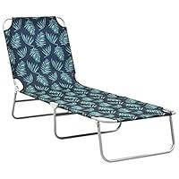 Algopix Similar Product 5 - Folding Sun Lounger Steel and Fabric