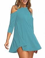 Algopix Similar Product 11 - Afibi Womens Cold Shoulder 34 Sleeve