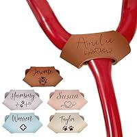 Algopix Similar Product 5 - Stethoscope Name Leather Tag