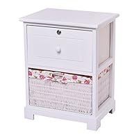 Algopix Similar Product 1 - Giantex Nightstand Wooden Frame W 2