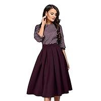 Algopix Similar Product 11 - TIMEMEANS New Ladies 34 Sleeve Dress