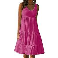 Algopix Similar Product 5 - Womens Holiday Summer Solid Sleeveless