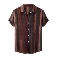 Algopix Similar Product 8 - Hawaiian Shirt for Men Mens Striped