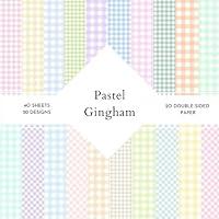 Algopix Similar Product 20 - Pastel Gingham Scrapbook Paper  85 x